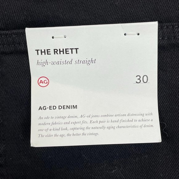 AG black Rhett high waisted straight crop jeans 30 - Picture 12 of 14